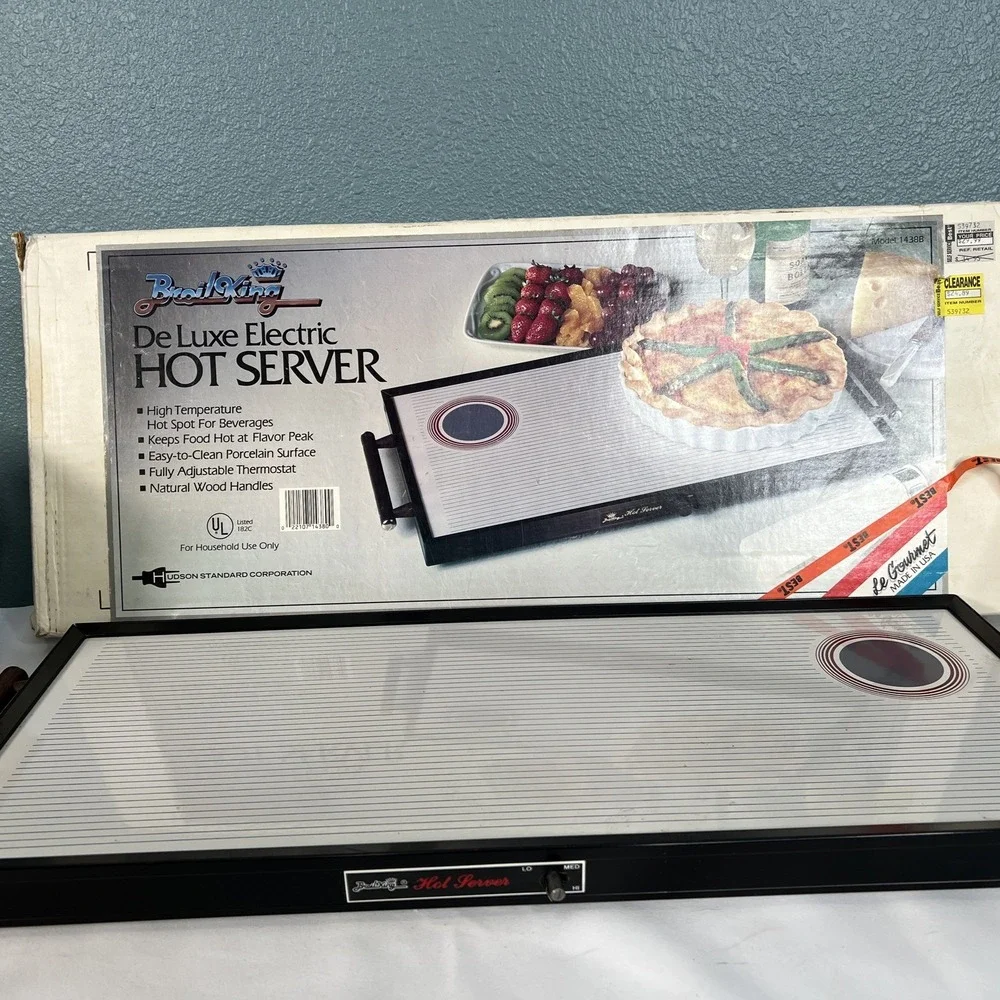 Vintage Broil King De‎ Luxe Electric Hot Server - Tray Model - W/ Box - Works